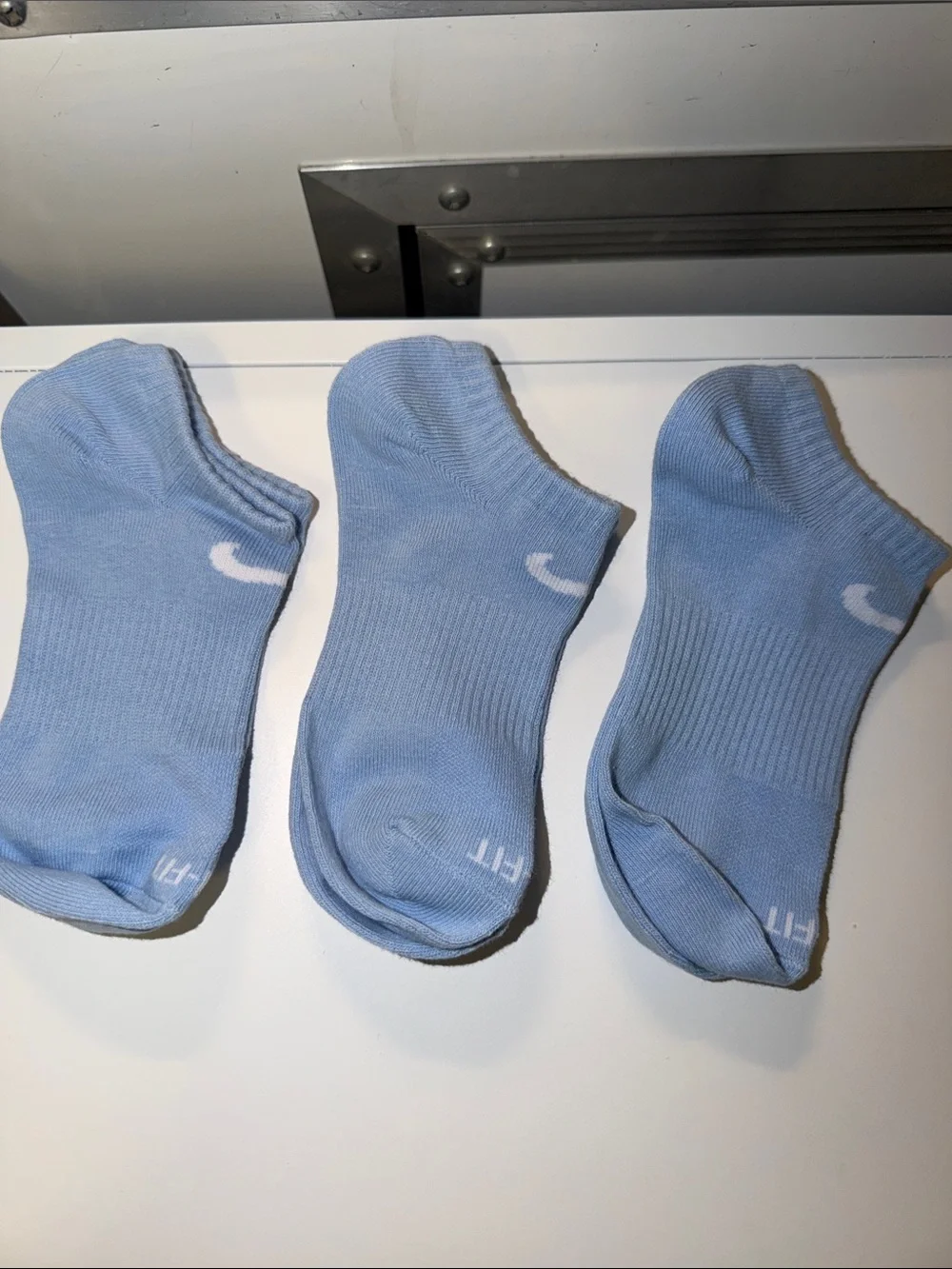 Nike Light Blue No-Show Sock Trio